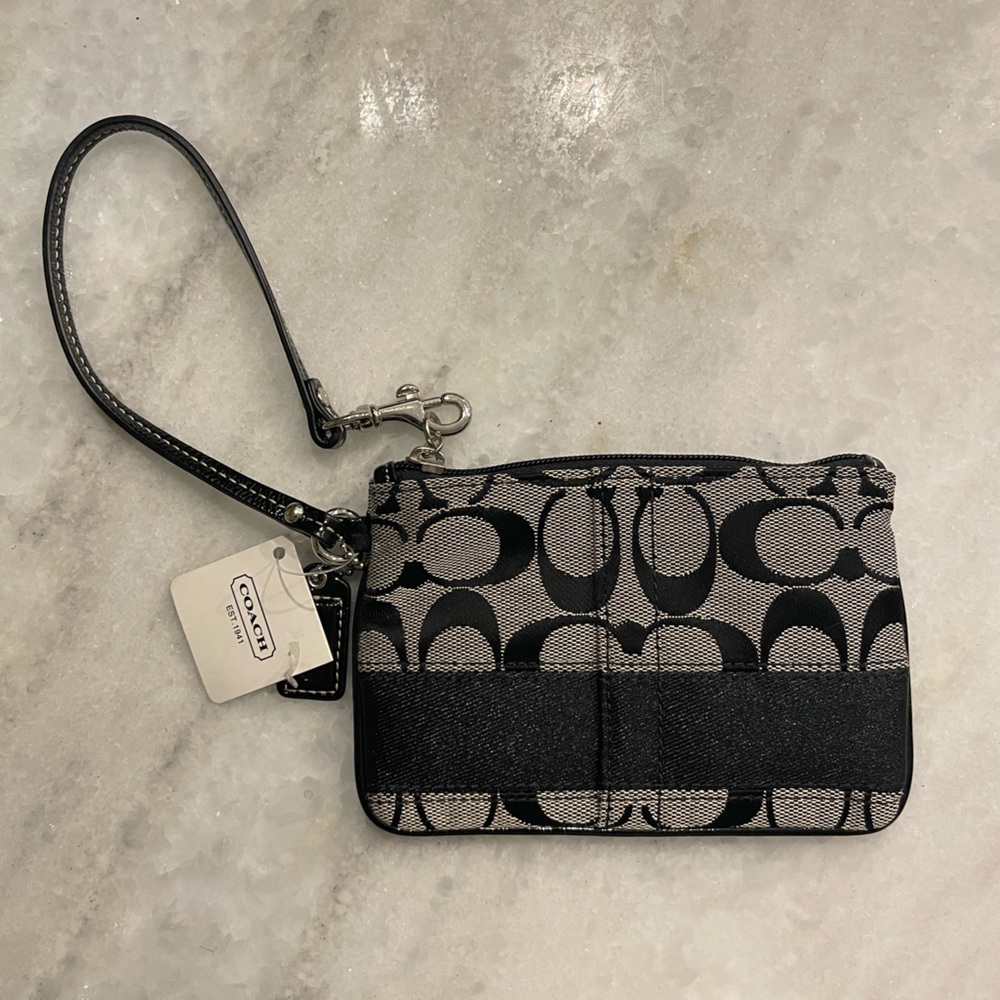 Coach coin wallet NEW WITH TAGS black and grey y2k OBO